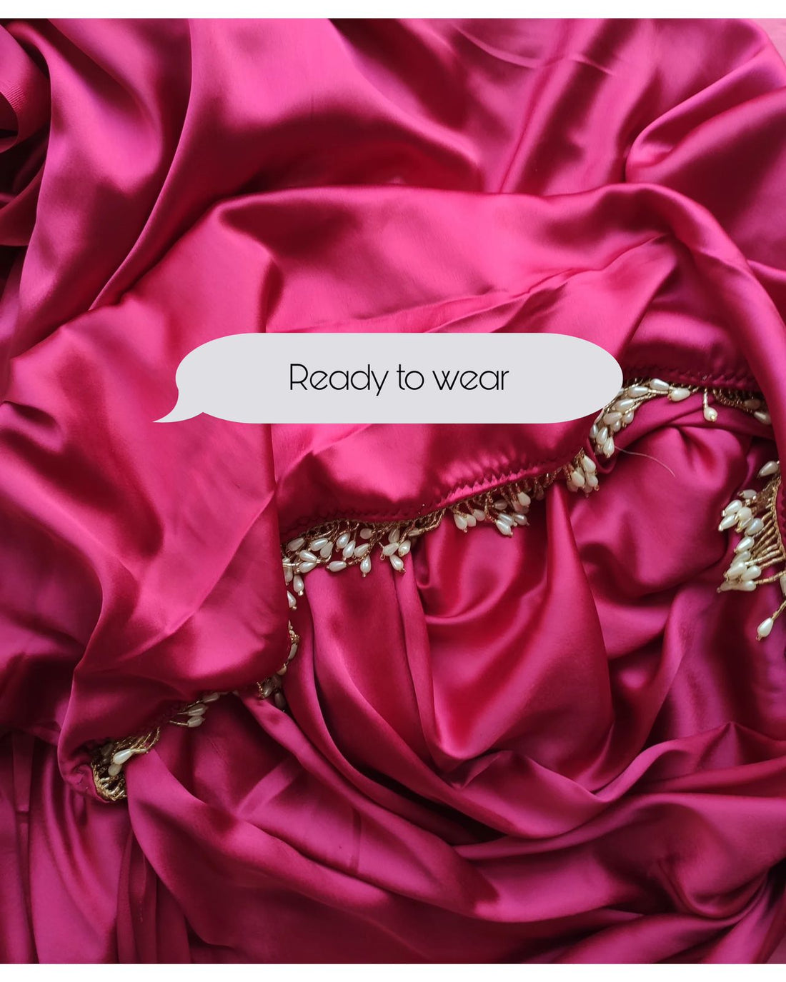 1-MIN READY TO WEAR Pink Satin Silk Saree