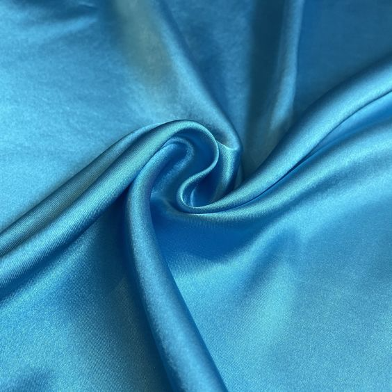 Peacock Blue Satin Silk Saree With Handmade Tassels on Pallu