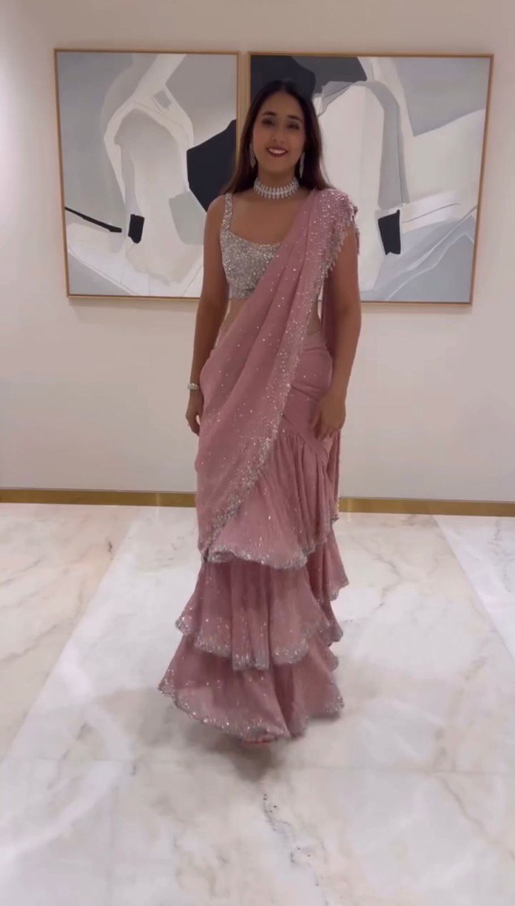 3 colour ready to wear lehenga saree