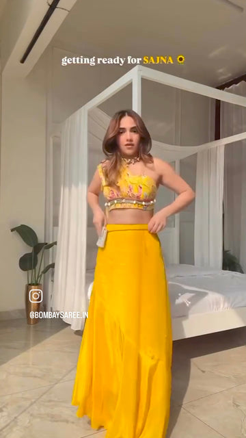 haldi special Exclusive western outfit  (yellow)