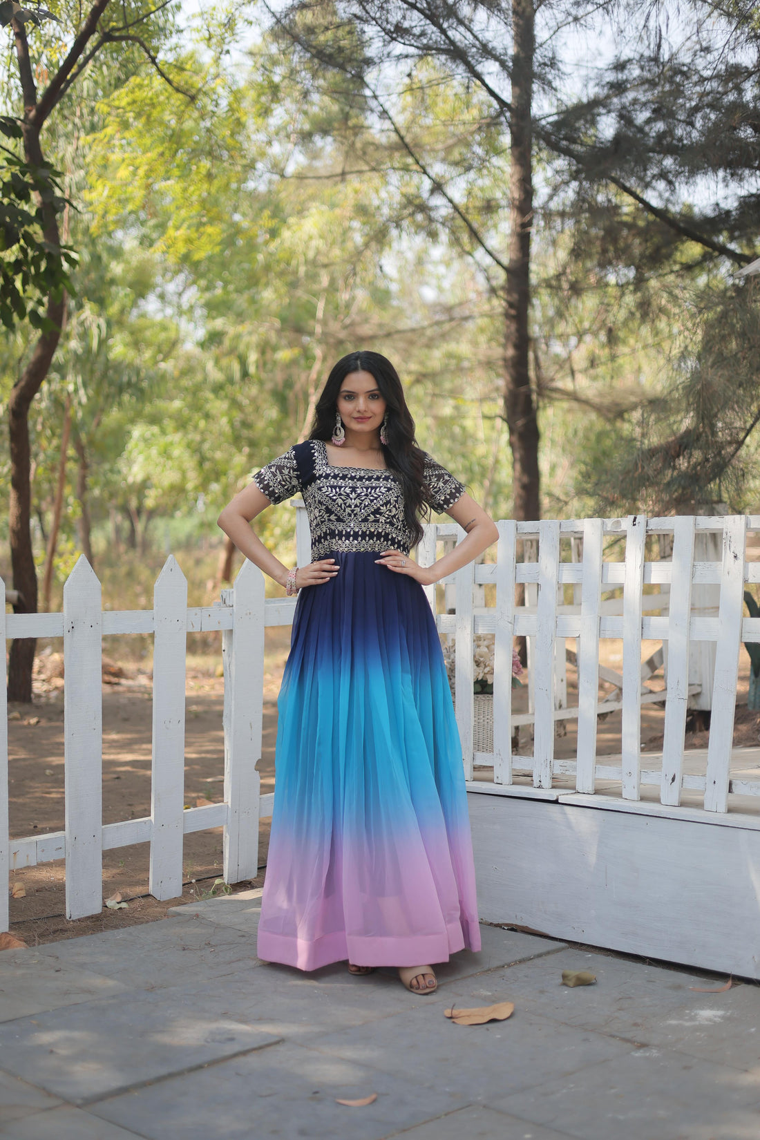 OMBRE PREMIUM  READYMADE GOWN