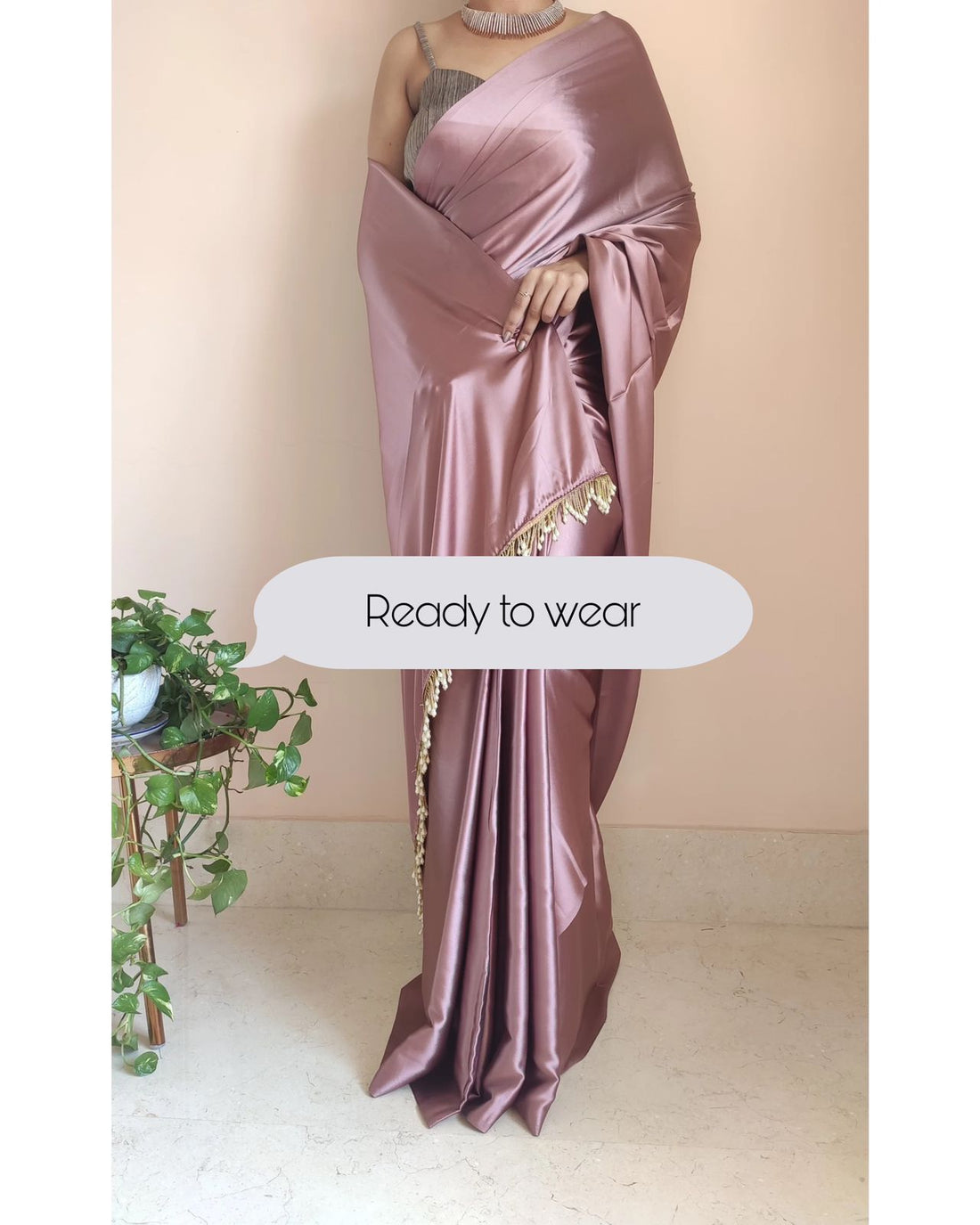 BUY 1 Get 1 FREE Ready To Wear Satin Silk Saree
