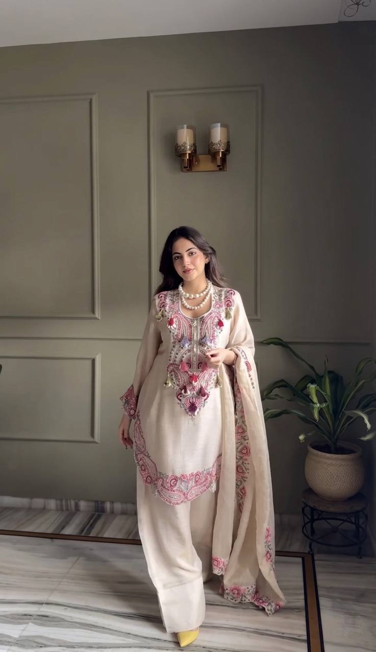 Heavy Embroidery Farshi Suit Set