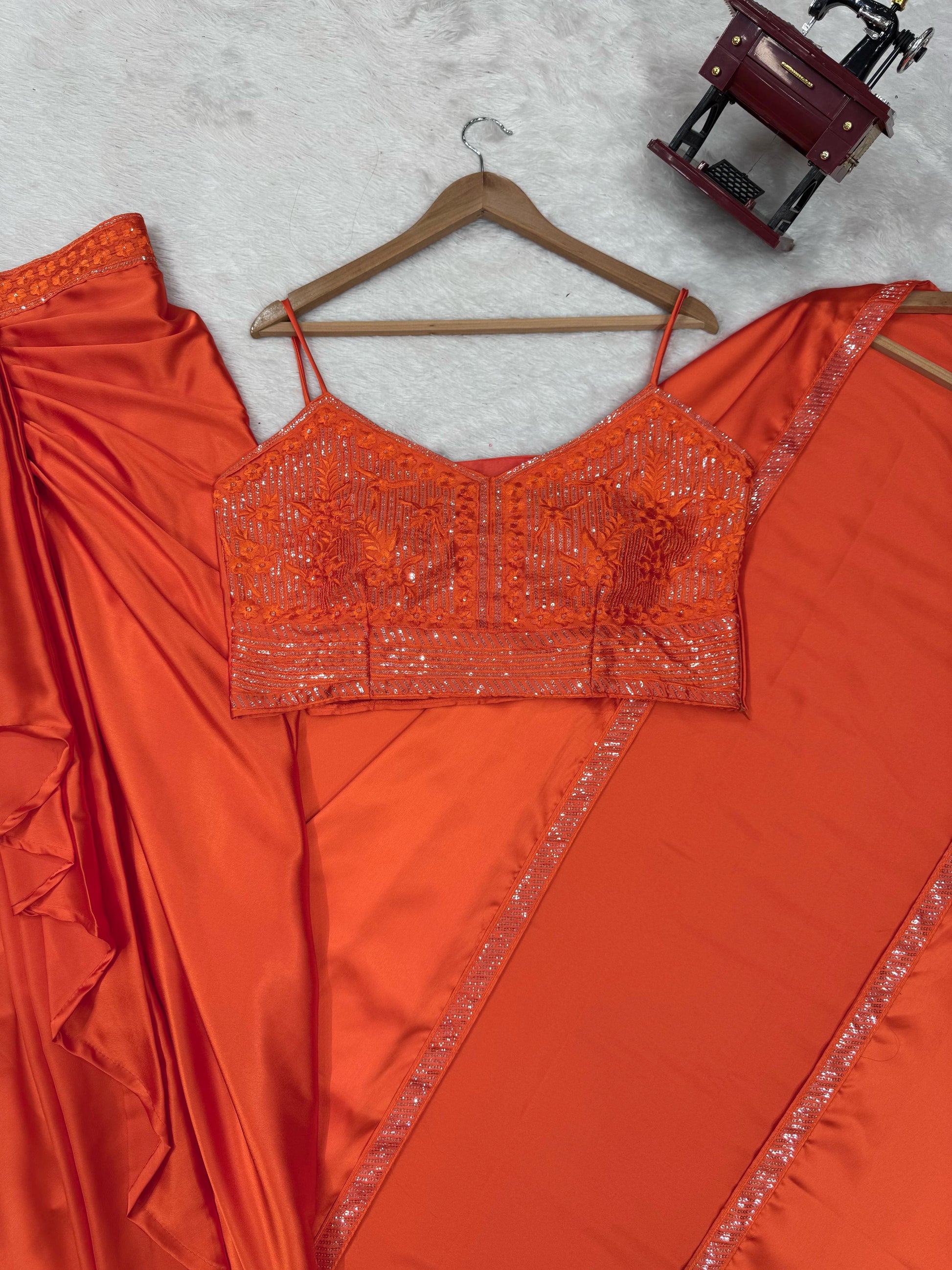 Close-up of dhoti pant fabric with soft micro inner lining