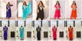 Multi-color ethnic kurta sets with embroidery and mirror detailing

