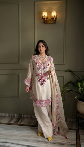 Heavy Embroidery Farshi Suit Set