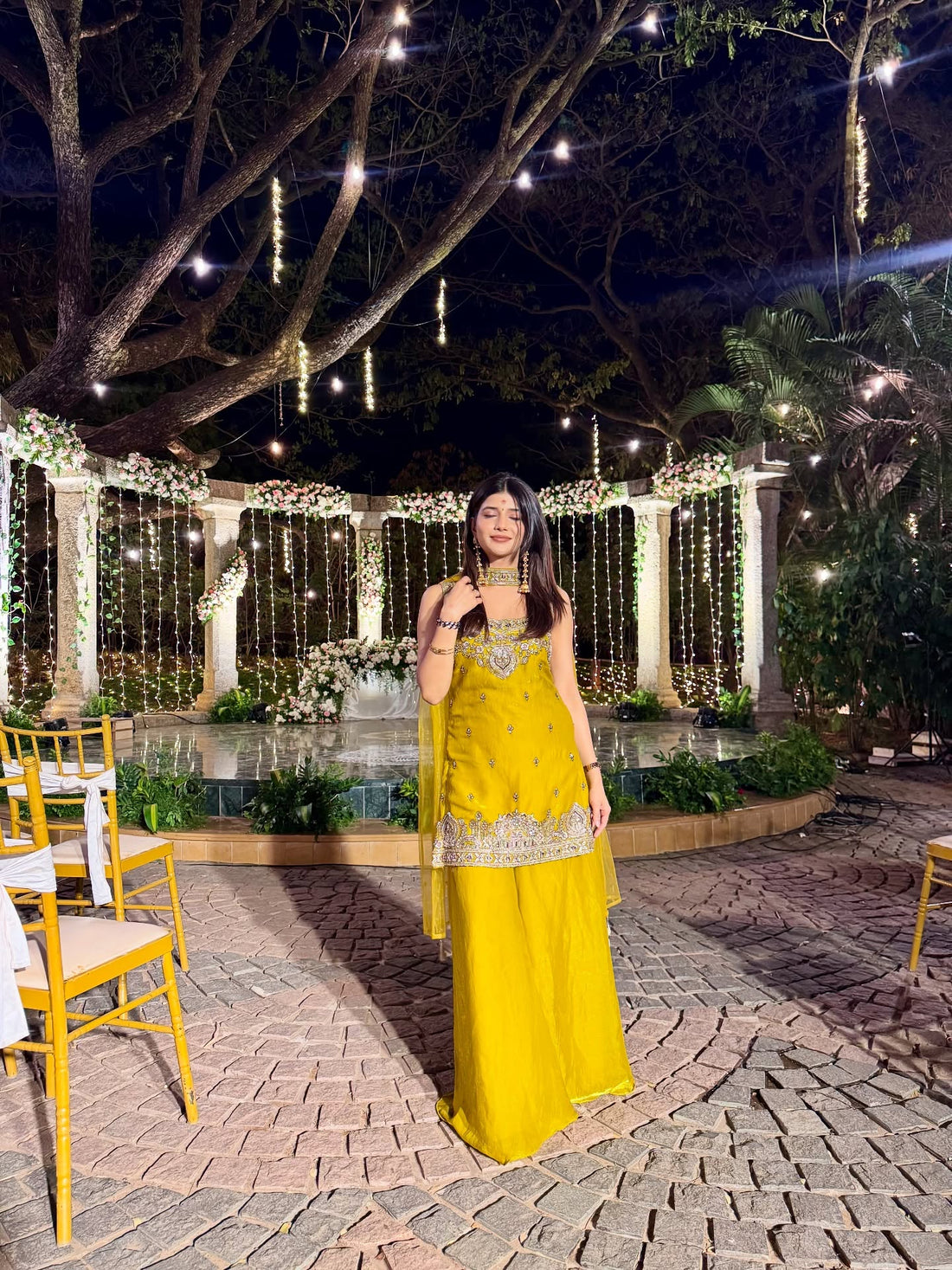 Sunehri Aura – Stunning Designer Sharara for Festive Charm