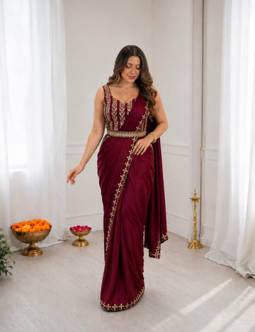 Bollywood style ready to wear saree set